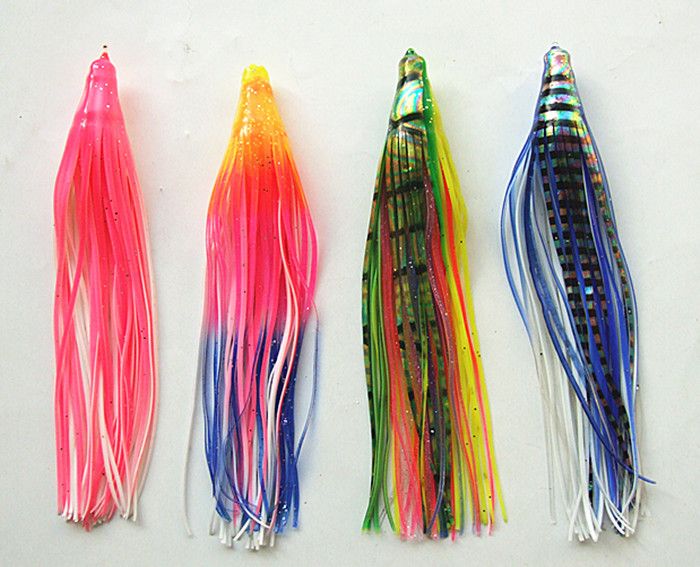 8 inch octopus lokken vissen lokken zachte rok aas zachte aas zachte zee baits vis tackle trollen lokken multiple color matching dubbele rok