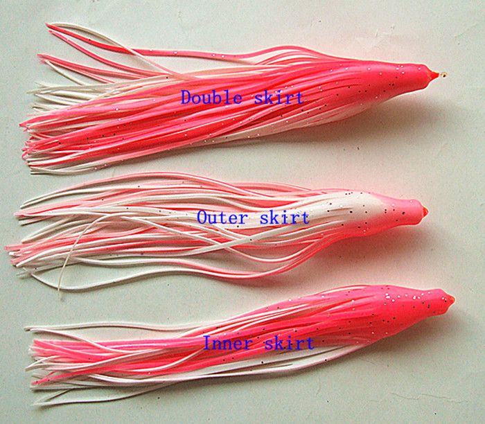 8 inch octopus lokken vissen lokken zachte rok aas zachte aas zachte zee baits vis tackle trollen lokken multiple color matching dubbele rok