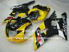 ABS SUZUKI GSX-R 600/750 용 플라스틱 페어링 키트 2001 2002 2003 GSXR750 2001 2002 2003 k1 페어링 바디 키트 Gb 옐로 블랙 오토바이 부품