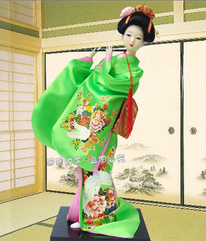 16 Inch Handmade Japanese Geisha Doll Kimono Dolls Gift Kabuki Doll