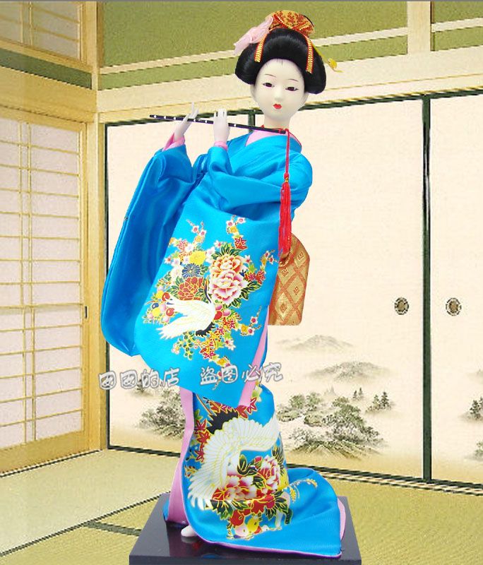 16 Inch Handmade Japanese Geisha Doll Kimono Dolls Gift Kabuki Doll