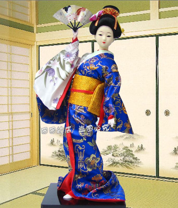 16 Inch Handmade Japanese Geisha Doll Kimono Dolls Gift Kabuki Doll