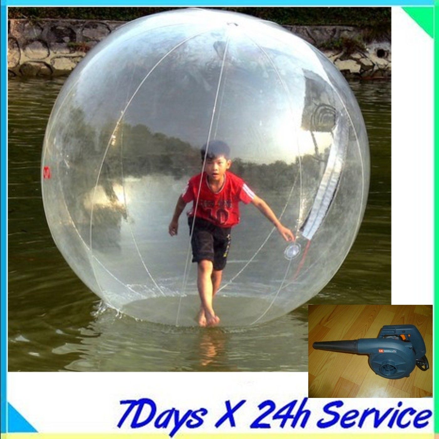 2m Bola de Agua Caminando Inflatable Walk on Water Walking Zorb Ball PVC Tizip 