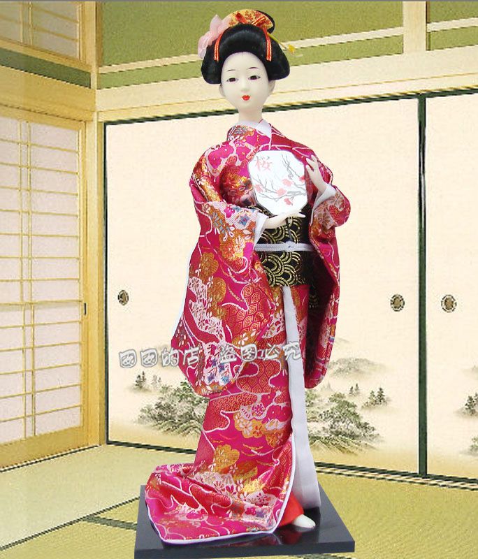16 Inch Handmade Japanese Geisha Doll Kimono Dolls Gift Kabuki Doll