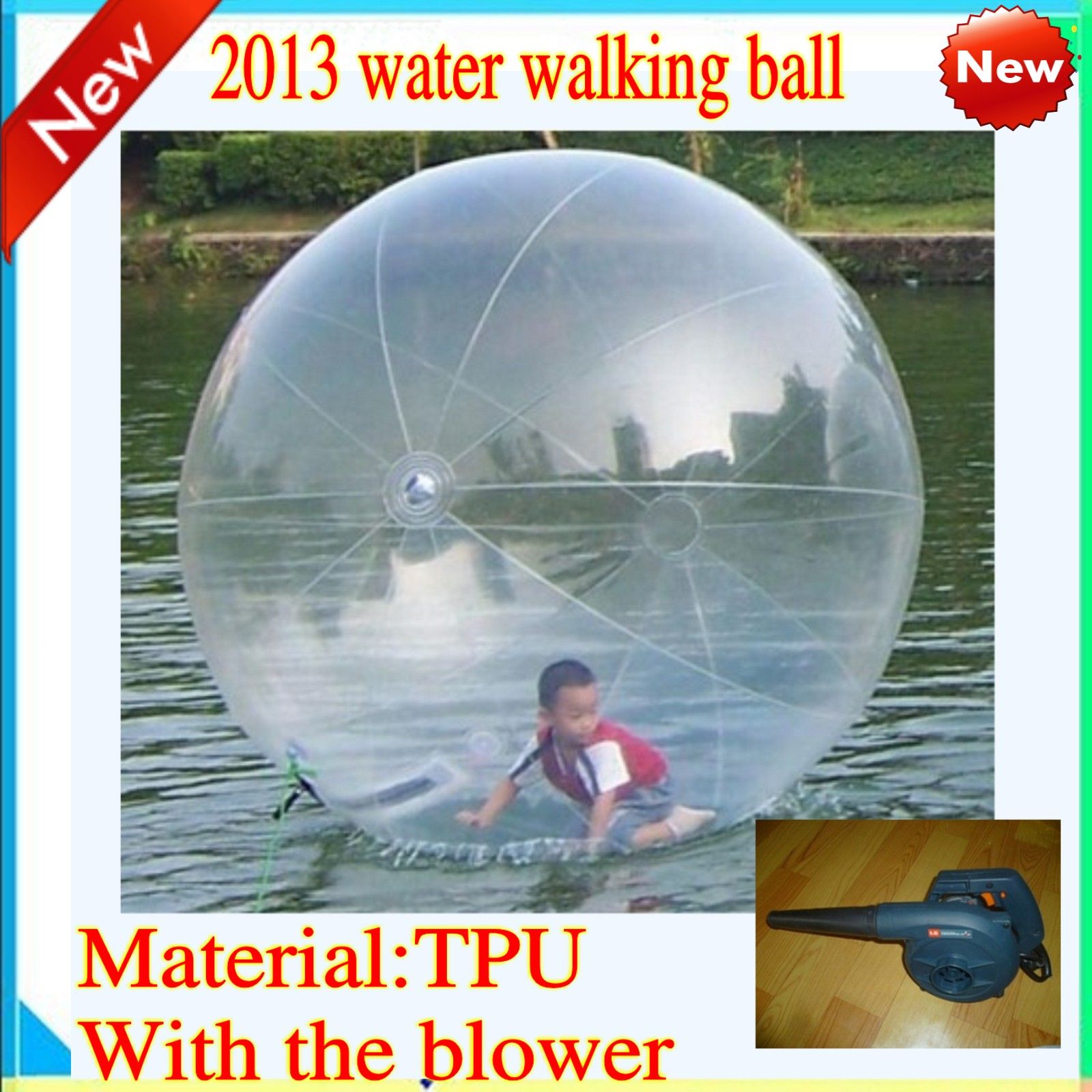 Marke Tizip Zorb Ball Wasser Wanderkugel Fuß auf Wasserkugel Aufblasbare Kugel Tanzkugel Spor2 0M TPU 0 8mm mit dem 1000W Gebläse