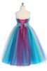 Lovely Rainbow Tulle Tea-Le Flower Girls' Dresses Girls' Formal Dresses Princess Pageant Skirt Holidays Brithday Skirt SZ 2-10 HF513019