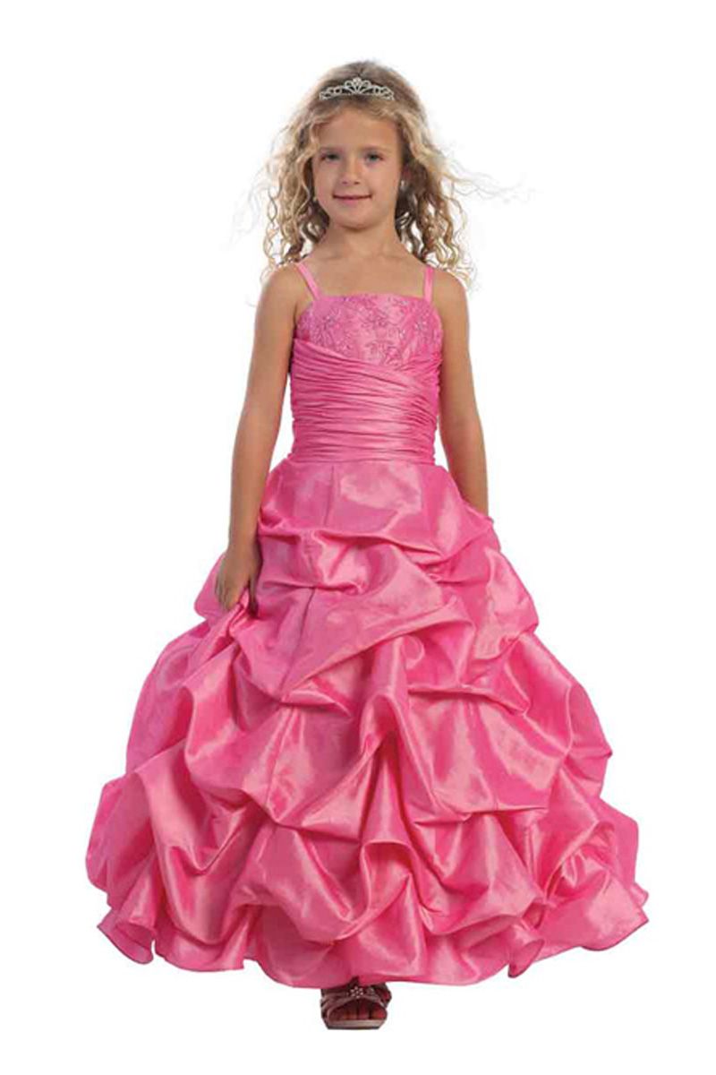 Piękny Purpurowy Różowy Ankle-Le Flower Girls Suknie Dziewczyny Formalne Dresses Princess Pagewant Spódnica Święta Brithday Spódnica SZ 2-10 HF513020