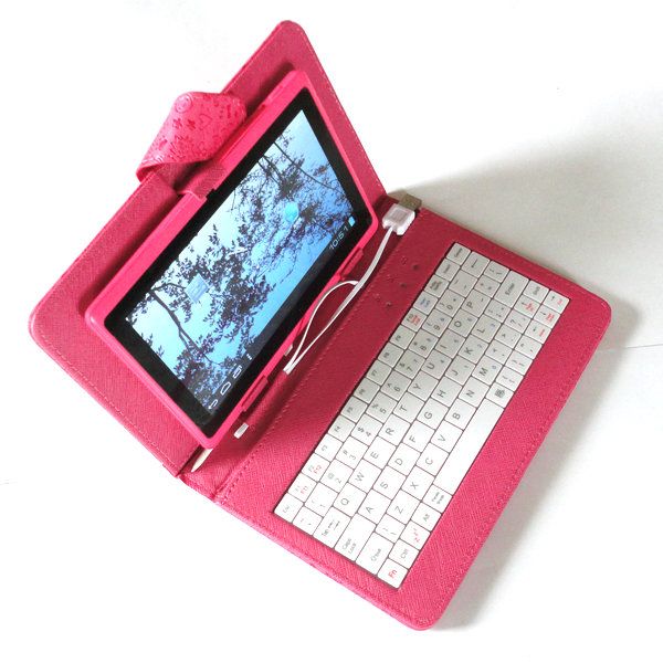 Black Stand Usb Keyboard Leather Case Stylus For Samsung Galaxy