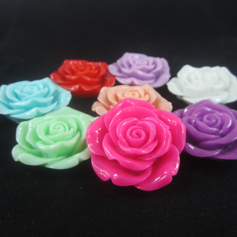 42mm Mixed Resin Flower Beads With Holes For Jewelry Accessories From