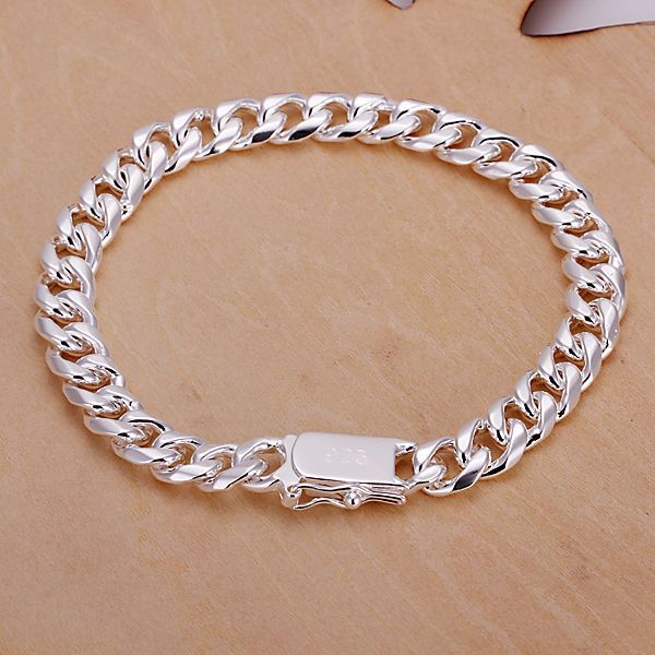 2021 Fashion 925 Silver Bracelet ! Wholesale Prices Cool Mens Curb