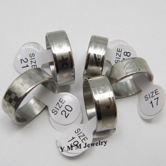 Mixed size Stainless Steel Ring Fashion Men's Ring For Gift 