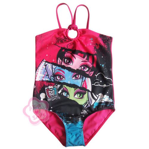 New Monster High 2013 Swimwear One Piece Swim Suit Kids Girls Zombie ...