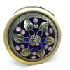 Dia 70 mm w stylu rosyjskim w stylu kosmetycznym lustro Pocket Pockround Compact Mirror Rhinestone Flower Dwuwodnikowy makijaż lustro