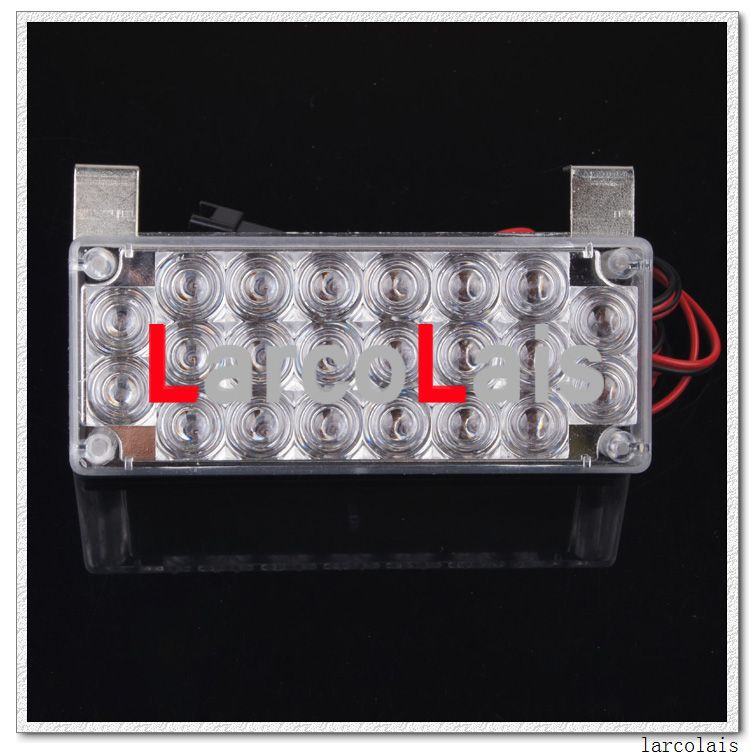 Larcolais Branco 2x22 LED Strobe Flash Aviso EMS Car Truck Light Piscando Bombeiros Luzes