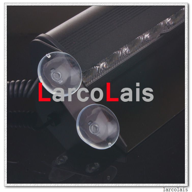 Larclais 8 LED High Power Strobe Lights z przyssawkami Ciężarki Filiżanka Flashing Emergency Car Ciężarówki Światło Amber Biały Określ komentarz kolor