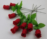 200 stks 25cm / 9.84 "Artificial Simulation Camellia Rose Flower One Stengels / Bush Flower Head Wedding Decorations