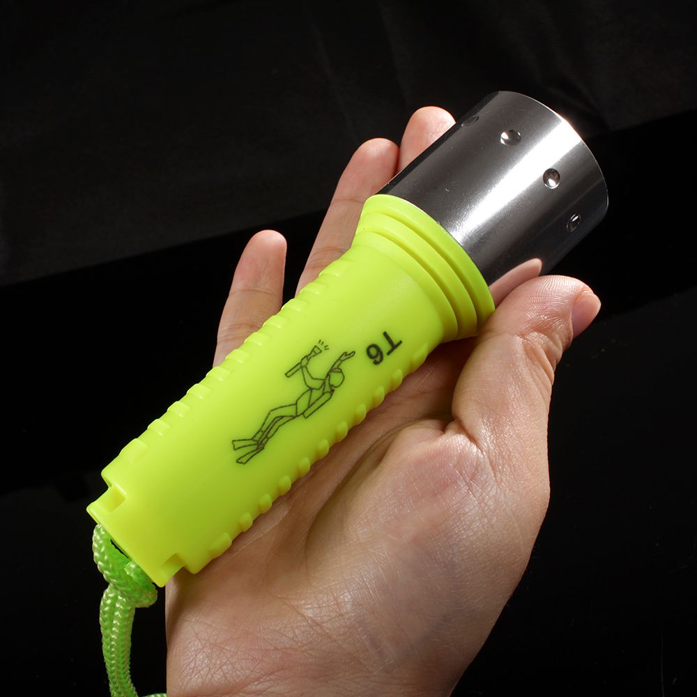 Free DHL/FEDEX 2013 New Waterproof CREE XM-L XML T6 1600LM LED Diving Underwater Flashlight Underwater Lamp TorchYellow color