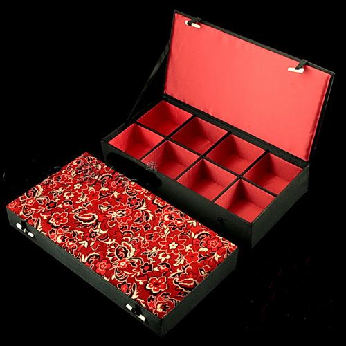 Beste 8 Rasterhorloge dozen Display Case Zijde Stof Sieraden Dozen Bangle Opbergdoos Hoogwaardige Tie Box Verpakkingsdozen 1 stks Mix Kleurvrij