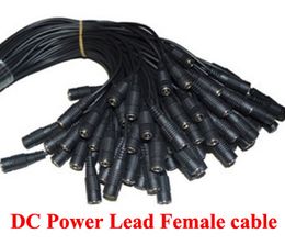 2000PCS DC Power Plug Lead 2.1mm Kvinna Socket CCTV PSU Pigtail Jack Kamera Kabel Fri frakt