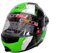 Wholesale LS2 FF370 Motorcycle Helmet full face helmet motocross undrape face Moto Racing Off road helmet white green universe color