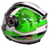 LS2 FF370 Motorcykelhjälm Full ansiktshjälm Motocross Undrape Face Moto Racing Off Road Helmet White Green Universe Color1241737