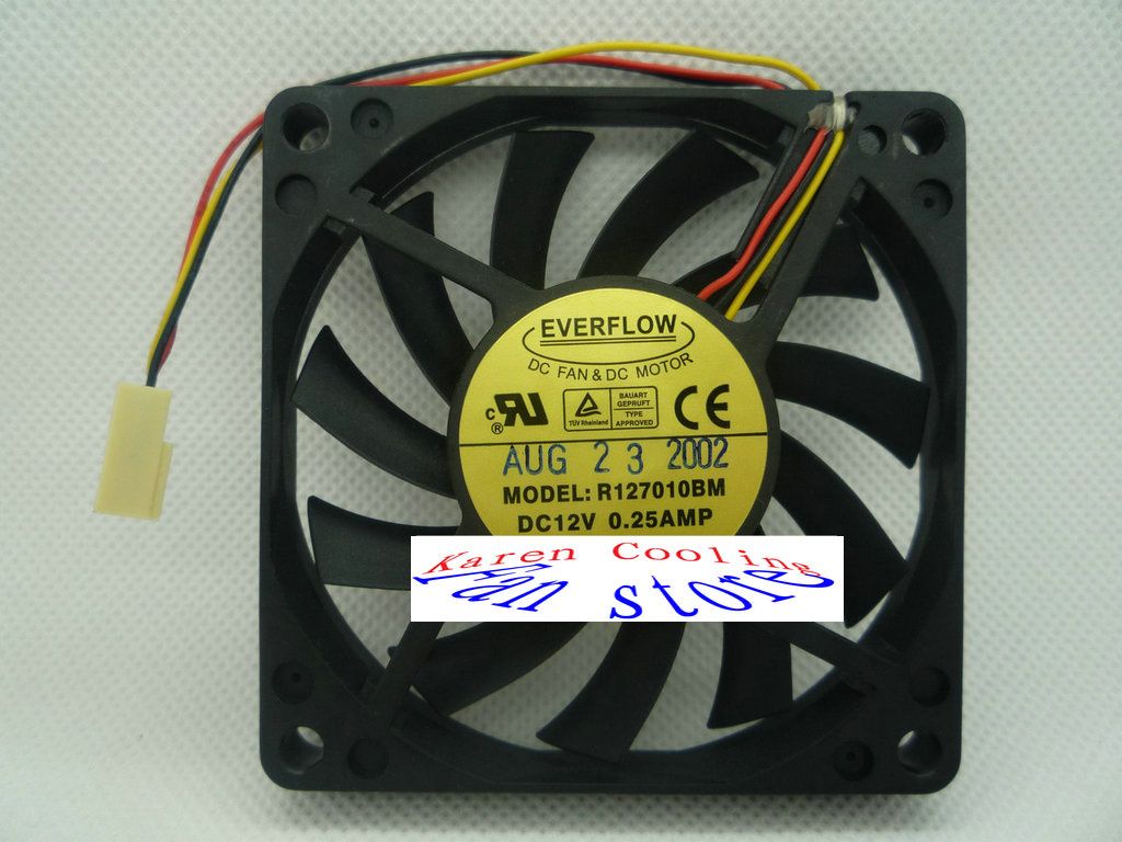 Yeni EVERFLOW R127010BM 7010 12 V 0.25A 7 cm grafik CPU Şasi Sessiz Fan