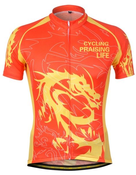 Men/'s Cycling Clothing Bicycle Long Sleeve Red Dragon Cycling Jersey Tops
