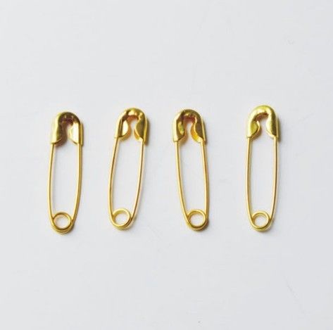 Gold Metal Safety Pin Locking Baby Cloth Nappy Diaper Craft Pins Needle ...
