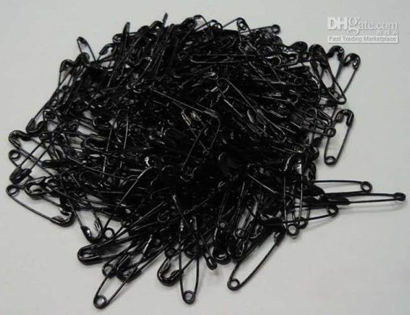 

Black metal Safety pin Locking Baby Cloth Nappy Diaper Craft Pins needle 20mm 1000pcs a lot