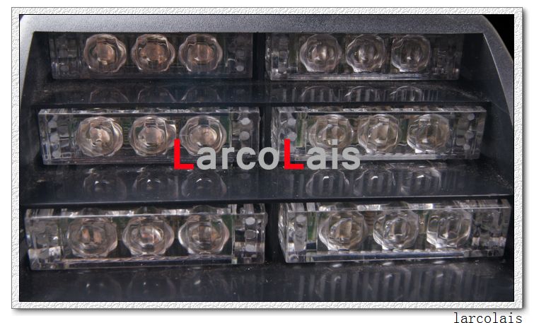 LARCOLAIS 18 LED LED Strobe Lights مع أكواب الشفط إطفاء إطفاء وميض الشاحنة أمن الشاحنة Light3382602