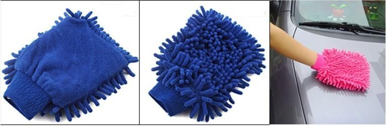 Оптовая 100 шт. / Лот Microfiber Chenille Chenole Glove Prvate Бытовая уборка Ткань односторонняя Автомобильная Mitt Бесплатная Доставка