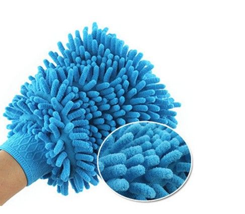 Venta al por mayor 100 unids / lote Microfibra Chenilla Wash Wash Glove Prvate Paño de limpieza para el hogar Mitt de un solo lado Envío gratis