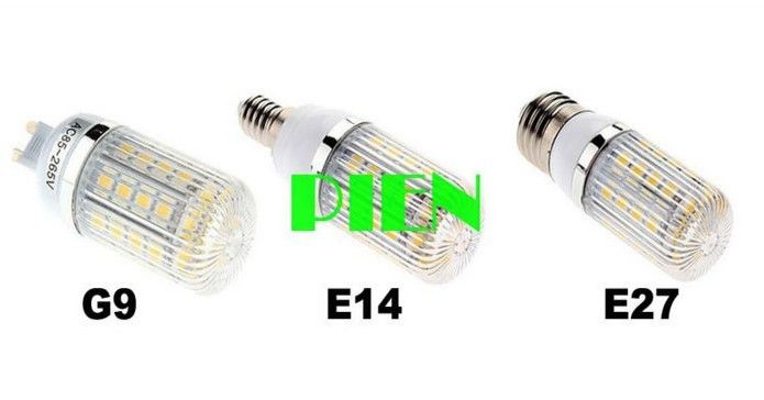 クールホワイトLEDコーンバルブ5050 SMD 36 LEDライト6WカバーE27G9E14リアルハイパワーホームランプ85V265V on S1767229