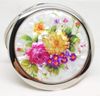 Color Flower Round Cosmetic Mirror Shell Front Double Side Foldable Makeup Mirror Pretty Women Makeup Compact Mirror Valentines Gi9623011