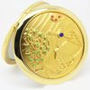 Gold Alloy Decorative Round Mirror Double Side Folding MINI Pocket Compact Mirror Women Flower Makeup Mirror Valentines Gift Favor5182132