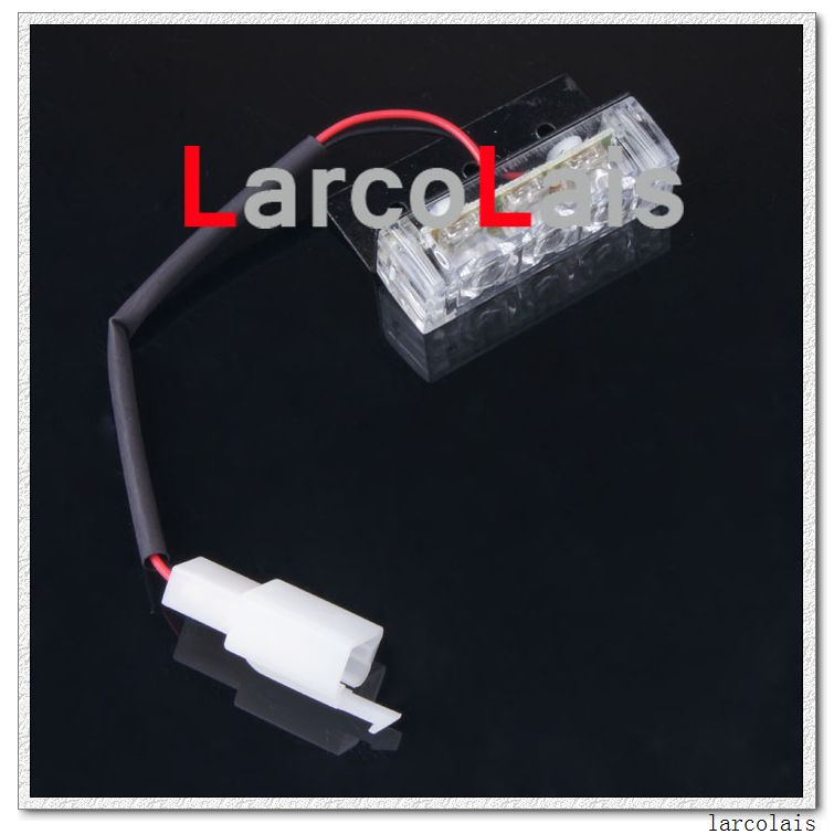 LarcoLais Amber White 4x3 LED Strobe Flash Warning EMS Car Truck Light Flashing Firemen Lights 4 x 3