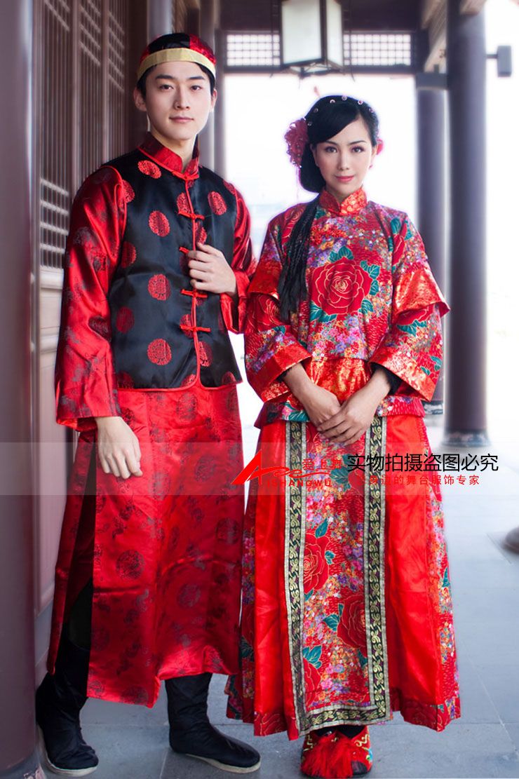 Individuality! Chinese Traditional Wedding Dress Toast Cheongsam Bride ...