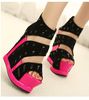 Sandales Sexy Rivets Fluorescent Rose Talons Hauts Chaussures Habillées Confortables Peep Toe Wedges