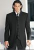 Сшитое Размер и цвет Groom Tuxedos Best Man мандарин отворотом Groomsmen Мужчины свадебные костюмы (куртка Жених + брюки + Tie + Vest) H777