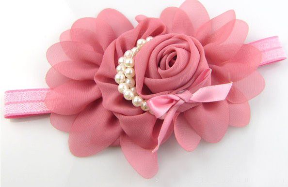 Low mélange 8 couleurs en mousseline en mousseline de mousseline perle bande fille roses en poil de perle