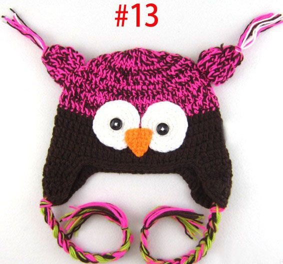 20 adet * Baykuş kulak tığ kap maymun kulak tığ cap papağan kulak tığ kap bebek şapka Karışık stil 18 renkler