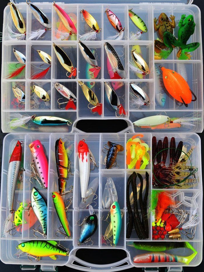 2019 Wholesale 118 Fishing Lures Set With 2 Layer Fishing Tackle Box From Crochet2012, 58.24