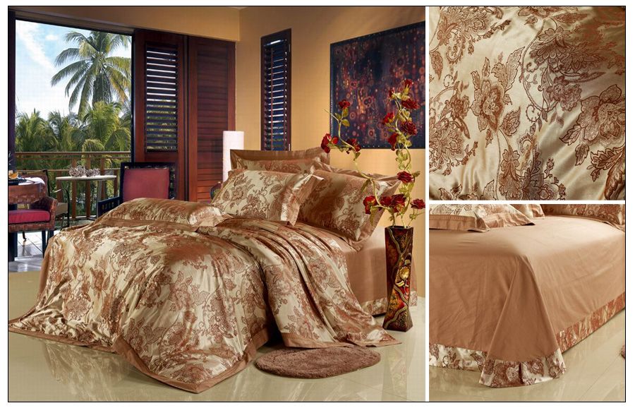 highg quality brown bedding set soft competitive price cotton brown bed sheets