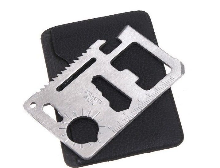 Mini Portable Multifunction Saber Card Camping Knife Can Opener,Ruler