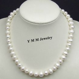 -Persönlichkeit weiße Perlenkette, 10mm echte Süßwasserperlenkette, echter natürlicher Perlenschmuck