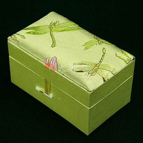 Rechteckige, florale, hohe Schmuck-Geschenkbox, mit Baumwolle gefüllte Seidenbrokat-Aufbewahrungsverpackung, Schnupftabakflasche, Schmuckstein, Kunsthandwerk, Sammelbox, 12 x 7 x 6,5