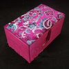 Rechthoekig Floral Tall Sieraden Geschenkdoos Katoen Gevulde Zijde Brocade Opslag Verpakking Snuff Fles Trinket Stone Crafts Collect Case 12x7x6.5