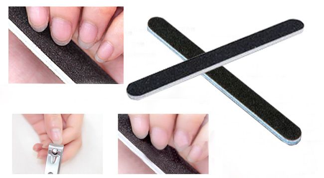 Nieuwe Standaard Black Nail-bestanden GRIT 100/180 White Center Schoonheidssalon Nail Care Tool Sandpaper Drop Verzending # NFZ018