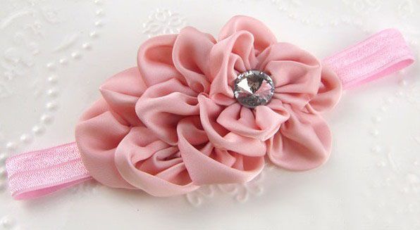 2013 New Style Lovely children's crystal bud flower headband baby headband