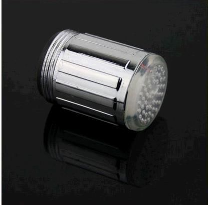 150 sztuk / partia Nowa Moda 3-Kolor Glow Wody Stuknij LED Kran Lekki Czujnik temperatury bez pakowania detalicznego